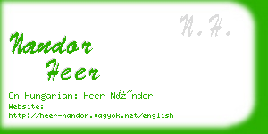 nandor heer business card